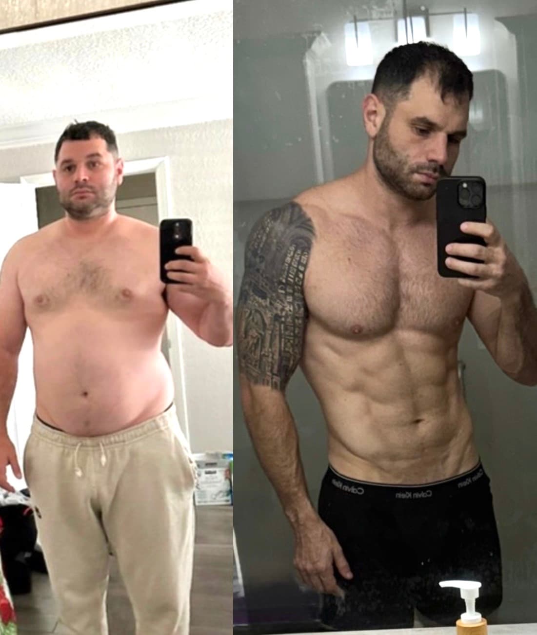 Ed Stiefel, Hot Dad Club founder — 250 lb before and 175 lb after his 75-pound transformation